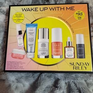Sunday Riley Wake Up With Me Complete Brightening Morning Skincare 7 Pc. Set NIB